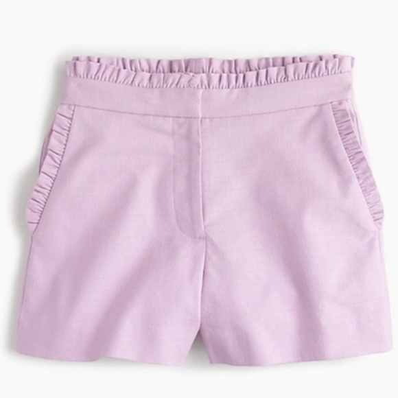 J. Crew Pants - J. CREW Ruffled Shorts Lilac Lavender {Z11}